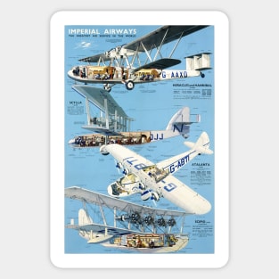 Vintage Travel Poster England Imperial Airways Sticker